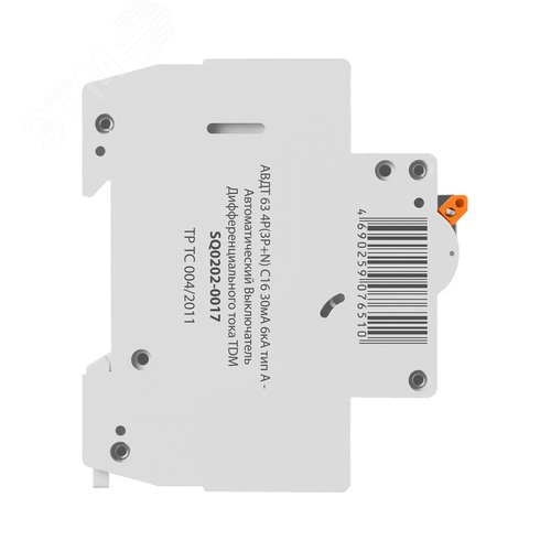 Выключатель автоматический дифференциального тока - АВДТ 63 четырехполюсный C16 30мА 4