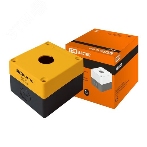 Корпус КП101 для кнопок 1место желтый - TDM ELECTRIC