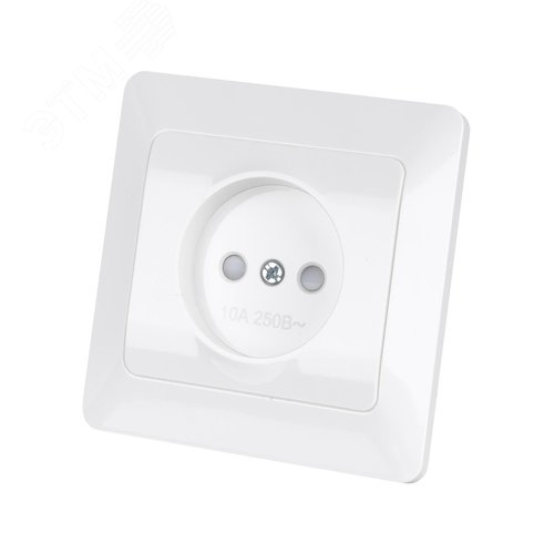 "Розетка 2П с защ. шт. 10А 250В белая ""Ильмень"" TDM" 5