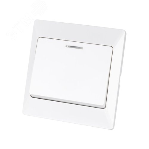 "Выключатель 1 кл. с подсветкой 10А белый ""Ильмень"" TDM" 3