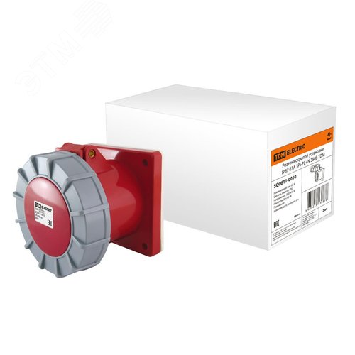 Розетка скрытой установки IP67 63А 3Р+РЕ+N 380В (SQ0611-0010) - TDM ELECTRIC