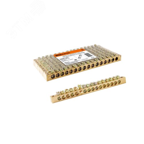 Шина N нулевая 8x12мм 16/2 (16 групп/крепеж по краям) TDM