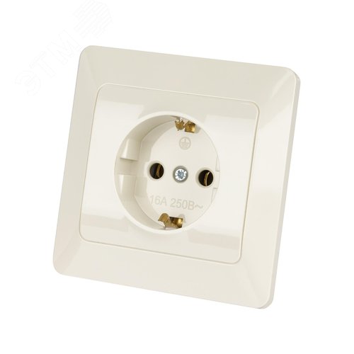 "Розетка 2П+З 16А 250В сл. кость ""Ильмень"" TDM" 3