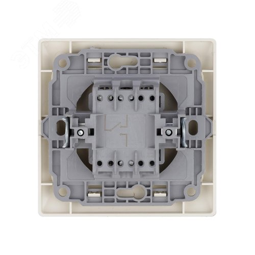 "Выключатель 1 кл. на 2 направления с подсветкой 10А сл. кость ""Ильмень""   TDM" 2