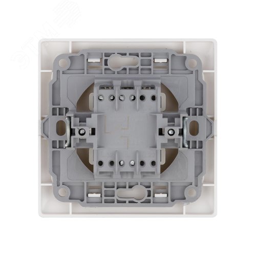 "Выключатель 1 кл. на 2 направления с подсветкой 10А белый ""Ильмень""   TDM" 4