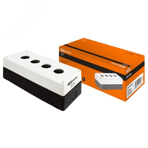 Корпус КП104 для кнопок 4места белый - TDM ELECTRIC