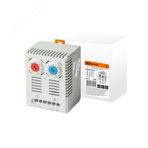 Термостат сдвоенный NO/NC (охлаждение/обогрев) 10/5A 230В от 0 до +60°C TDM - TDM ELECTRIC
