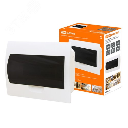 Бокс ЩРВ-П-12модулей встраиваемый пластик IP41