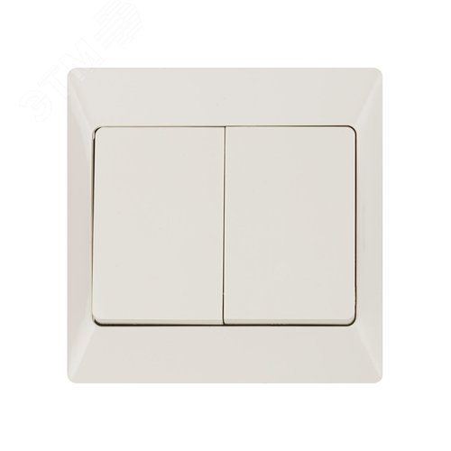 "Выключатель 2 кл. 10А сл. кость ""Ильмень"" TDM" 3