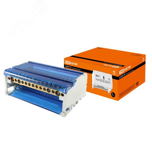 Шина ''N'' нулевая на DIN-рейку в корпусе 4х15групп - TDM ELECTRIC