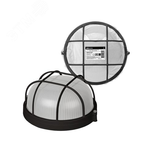 Светильник НПБ1102 черный/круг с решеткой 100Вт IP54 (SQ0303-0027) - TDM ELECTRIC