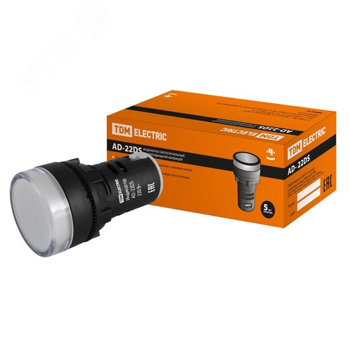 Лампа AD-22DS(LED)матрица d22мм белый 230В - TDM ELECTRIC