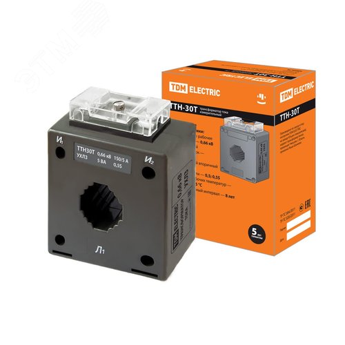 Трансформатор тока измерительный ТТН 30T/150/5-5VA/0,5S - TDM ELECTRIC