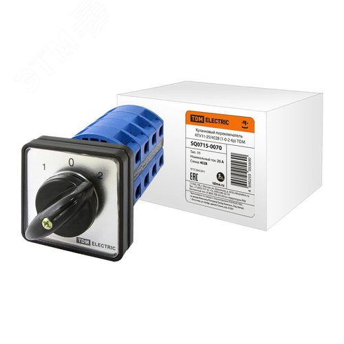 Кулачковый переключатель КПУ11-25/4028 (1-0-2 4р) (SQ0715-0070) - TDM ELECTRIC