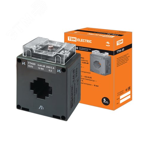 Трансформатор тока измерительный ТТН 30/300/5-10VA/0,5 - TDM ELECTRIC