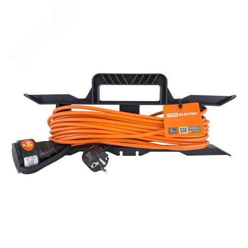 Удлинитель-шнур силовой на рамке УШ6 TDM (штепс. гнездо 40м ПВС 2х075) 5