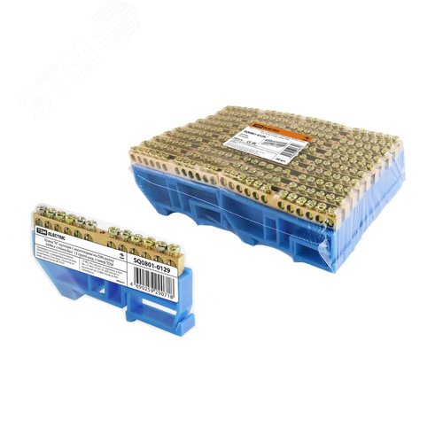 Шина ''N'' нулевая с изолятором на DIN-рейку 6x9мм стойка большая 12 групп инд. стикер