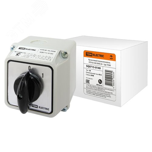 Кулачковый переключатель КПУ38-40/2098 (0-1 3р) (SQ0715-0140) - TDM ELECTRIC