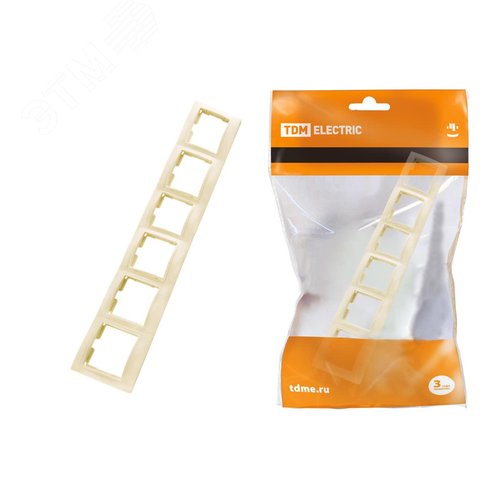 Рамка 6 постовая горизонтальная сл. кость Таймыр TDM