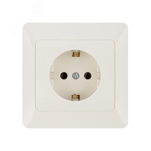 "Розетка 2П+З 16А 250В сл. кость ""Ильмень"" TDM" 4