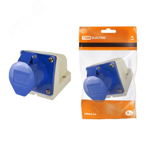 Розетка 123 стационарная 2Р+РЕ 32А 220В IP44