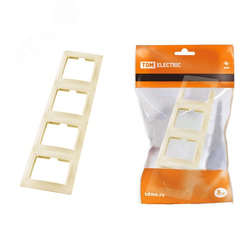 Рамка 4-х постовая вертикальная сл. кость Таймыр TDM