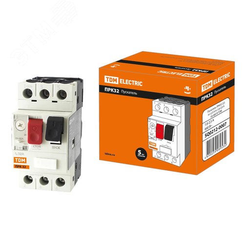 Пускатель ПРК32-2,5 In=2,5A Ir=1,6-2,5A Ue 660В - TDM ELECTRIC
