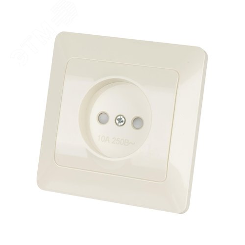 "Розетка 2П с защ. шт. 10А 250В сл. кость ""Ильмень"" TDM" 4