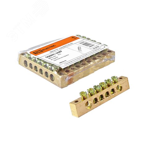 Шина N нулевая 8x12мм  6/2 (6 групп/крепеж по краям) TDM - TDM ELECTRIC