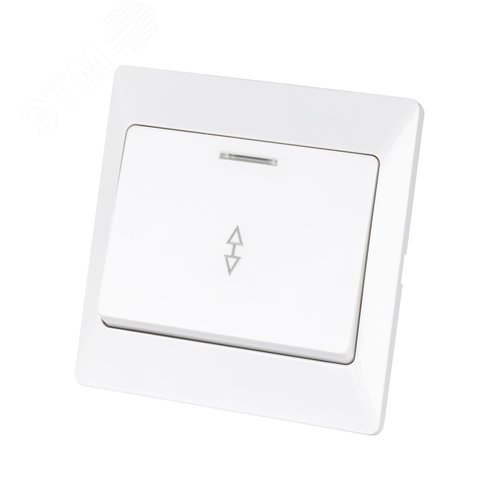 "Выключатель 1 кл. на 2 направления с подсветкой 10А белый ""Ильмень""   TDM" 2