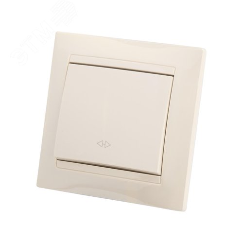 "Перекрестный выключатель 1-кл. 10А сл. кость ""Лама"" TDM" 4