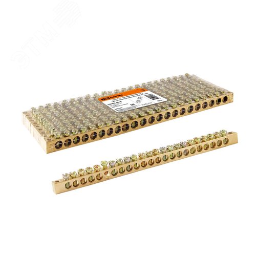 Шина N нулевая 6х9мм 22/2 (22 группы/крепеж по краям) TDM