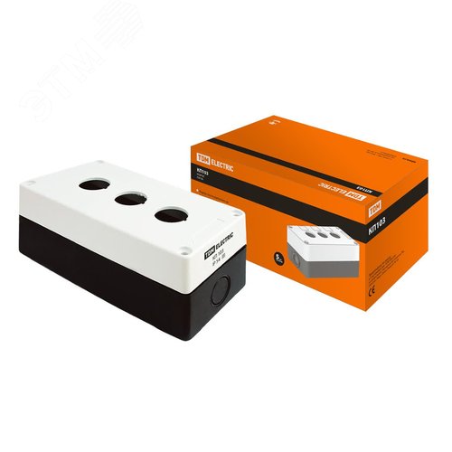 Корпус КП103 для кнопок 3места белый (SQ0705-0003) - TDM ELECTRIC