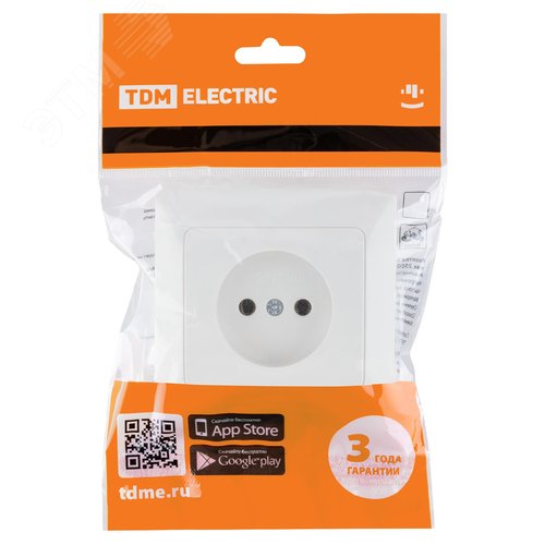 "Розетка 2П 10А 250В белая ""Ильмень"" TDM" 5