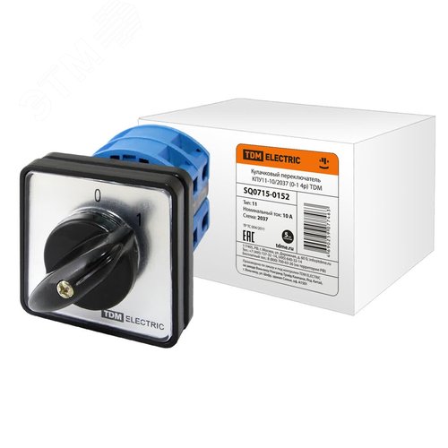 Кулачковый переключатель КПУ11-10/2037 (0-1 4р) - TDM ELECTRIC