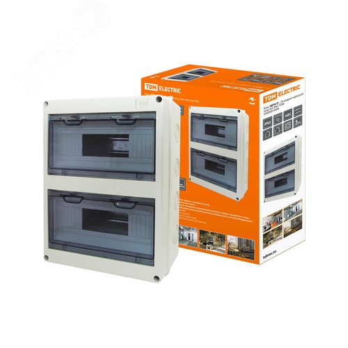 Бокс ЩРН-П-24 модулей навесной пластик IP65 - TDM ELECTRIC