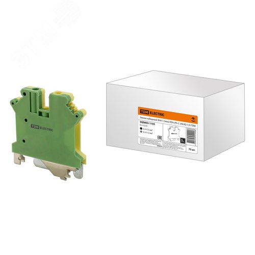 Зажим наборный ЗНН-1.5мм2 PEN (Ph-C USLKG-1.5) TDM - TDM ELECTRIC