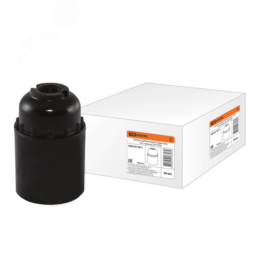 Патрон карболитовый подвесной, Е27, черный, Б/Н (SQ0335-0011) - TDM ELECTRIC