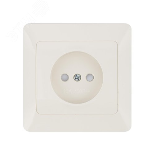 "Розетка 2П с защ. шт. 10А 250В сл. кость ""Ильмень"" TDM" 5