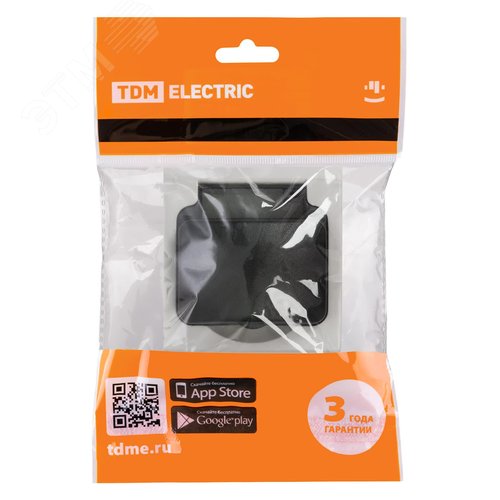 "Розетка 2П+З скрытой установки IP54 16А серая ""Вуокса"" TDM" 4