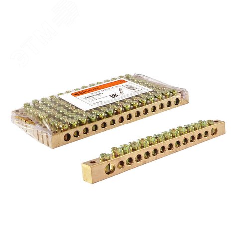 Шина N нулевая 6х9мм 14/2 (14групп/крепеж по краям) TDM