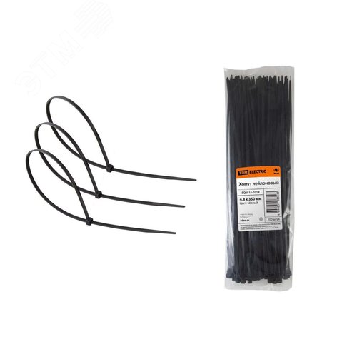 Хомут 4,8х350мм нейлон (черный) (100шт) TDM 5