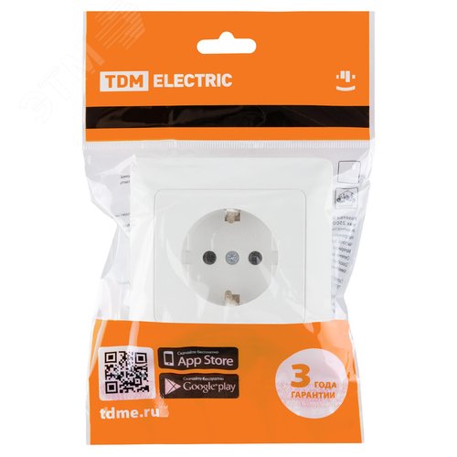 "Розетка 2П+З 16А 250В белая ""Ильмень"" TDM" 2
