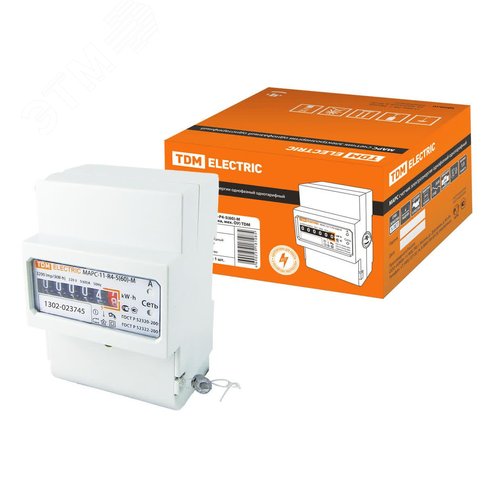 Счетчик МАРС-1,0-11-Р4-5(60)-М (1ф, 1тар, DIN-рейка, мех.ОУ) - TDM ELECTRIC
