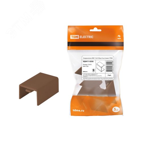 Соединитель КМС 15х10 бук 4 шт./комп. TDM