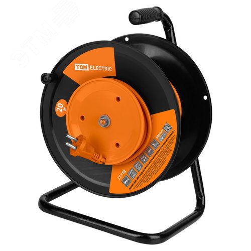 Удлинитель силовой УК10-001 TDM (штепс. гнездо/20м ПВС 2х10)