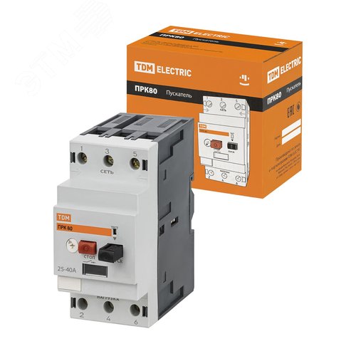 Пускатель ПРК80-40 In=40A Ir=25-40A Ue 660В