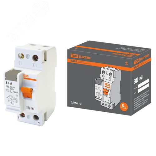 Устройство защитного отключения ВД63 2Р 32А 30мА (электронное) 8