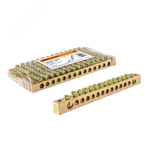 Шина N нулевая 8x12мм 14/2 (14 групп/крепеж по краям) TDM - TDM ELECTRIC