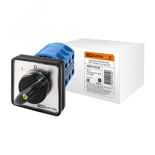Кулачковый переключатель КПУ11-25/3031 (1-0-2 3р) - TDM ELECTRIC